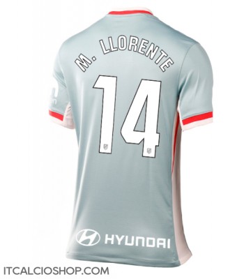 Atletico Madrid Marcos Llorente #14 Seconda Maglia Femmina 2024-25 Manica Corta